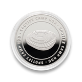 Moneda Oficial FC Barcelona Coleccionable Estadio Plata