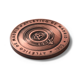 Moneda Oficial Atlético de Madrid Coleccionable  Escudo Ant. Bronce